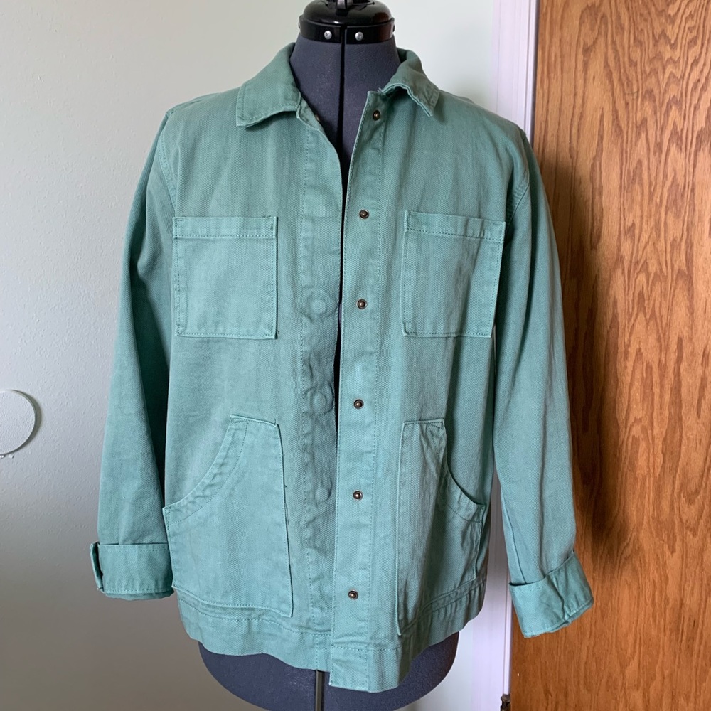 Turquoise denim jacket
